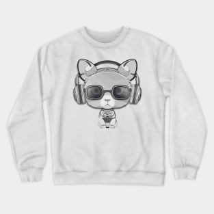 Cosmic Kawaii Creatures - Adorable Animals Among the Stars Crewneck Sweatshirt